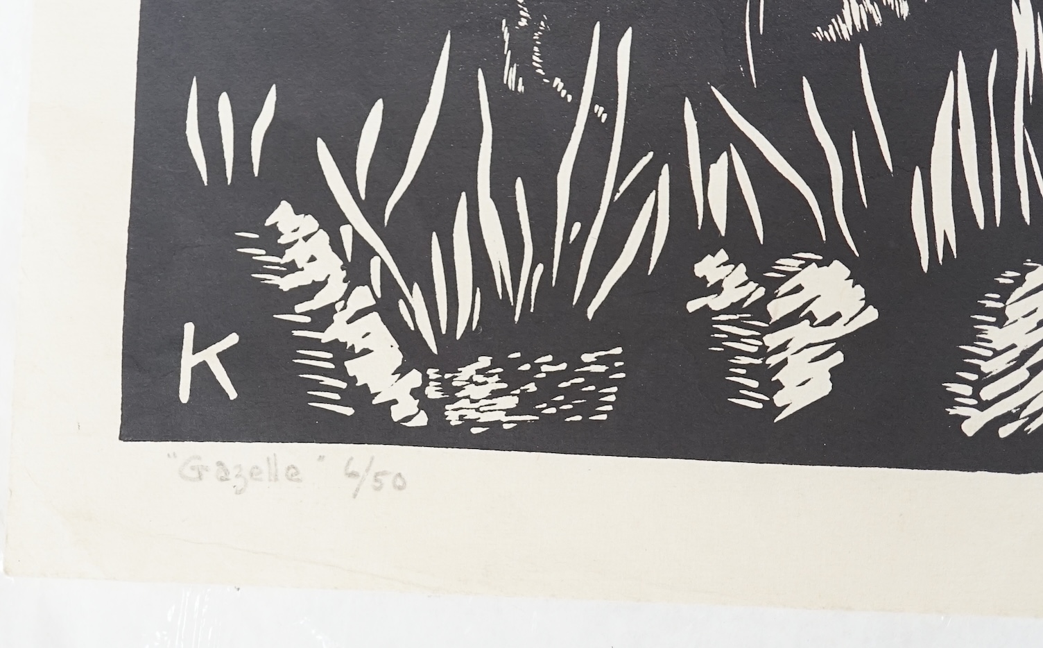 William Kermode (1895-1959), wood engraving, 'Gazelle' 6/50, signed in pencil, sheet 31 x 28.5cm. unmounted. Condition - good